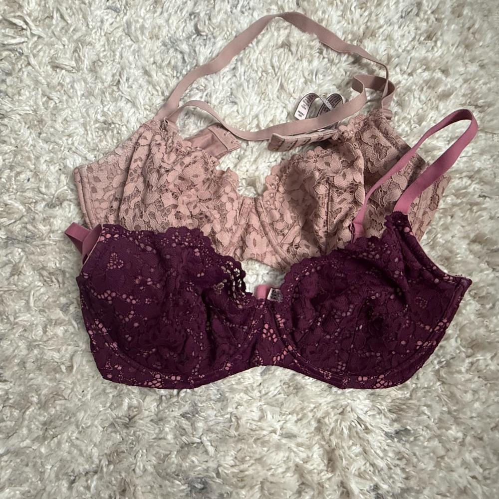 Victoria Secret Unlined lace Demi bundle